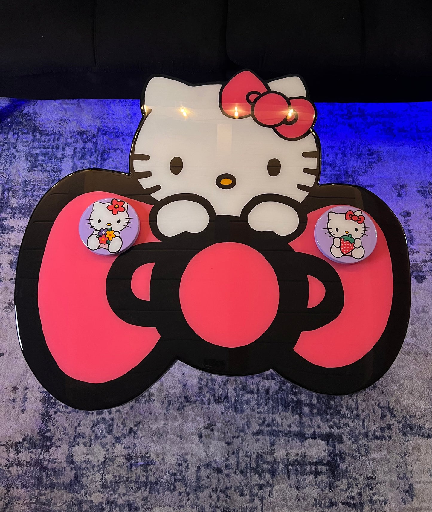 Hello Kitty Coffee Table + 2 Coasters